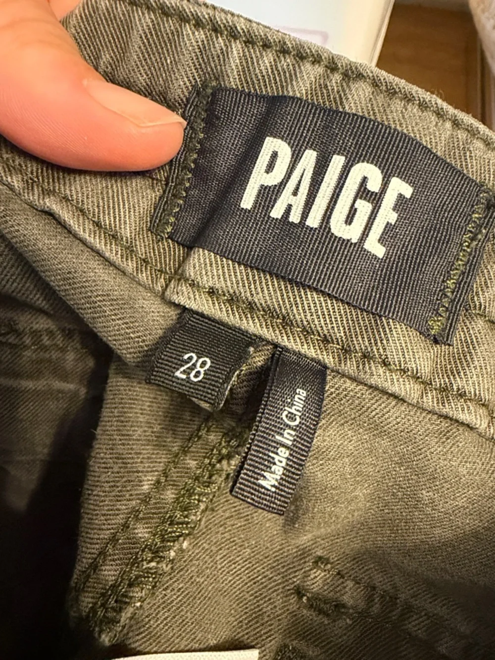 PAIGE women's reid joggers vintage forester green 28 - Picture 5 of 5